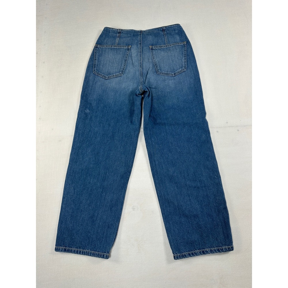 Veronica Beard Crosbie High Rise Wide Crop Jeans Juno Wash Blue Size 27/4 - Picture 3 of 8